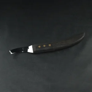 MFC Long Curved Blade Knife with Dark Wood Handle - Right