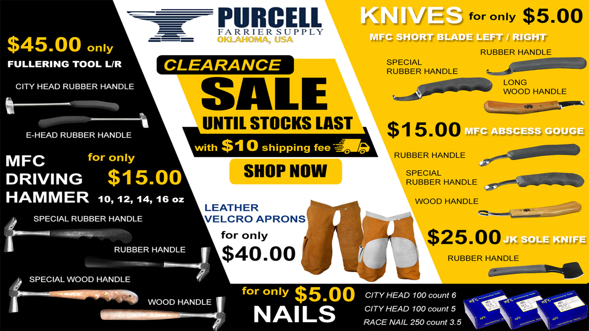 PFS Clearance Sale Banner